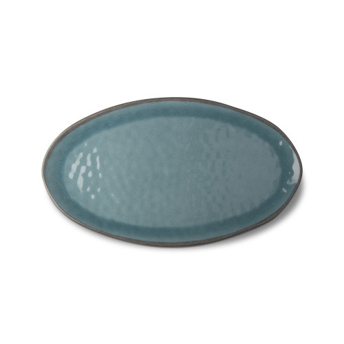 Picture of VERANDA MELAMINE OVAL PLATTER AQUA