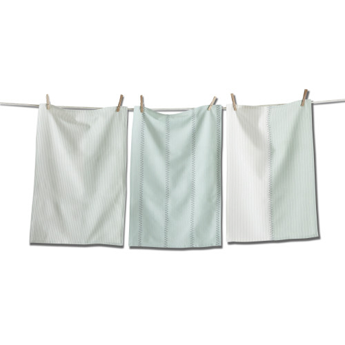 Picture of BOTANICA DISHTOWEL SET/3 AQUA