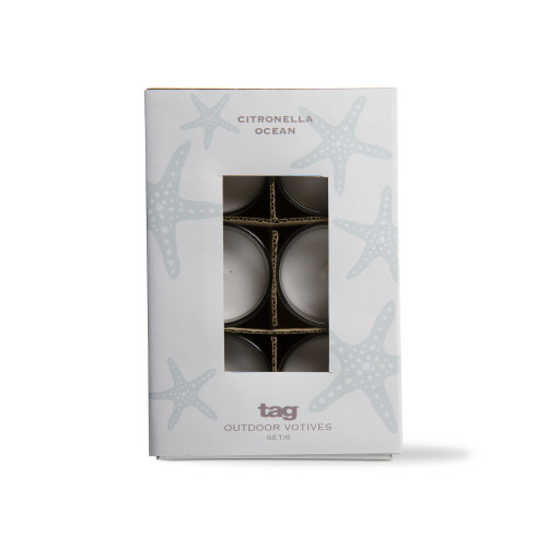 Picture of CITRO OCEAN GLASS VOTIVES S/6
