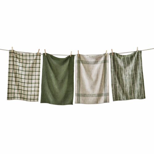 Picture of CANYON WOVEN DISHTOWEL SET/4 OLIVE