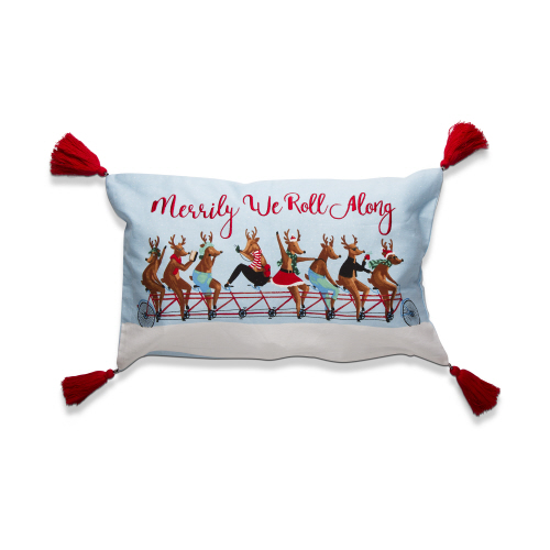 Picture of MERRILY WE ROLL ALONG PILLOW