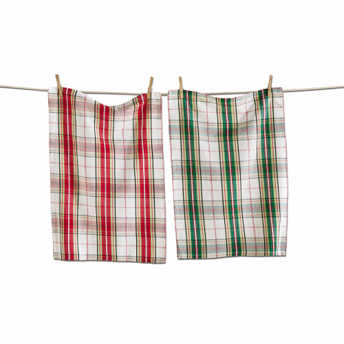 Picture of JOLLY PLAID DISHTOWEL SET/2
