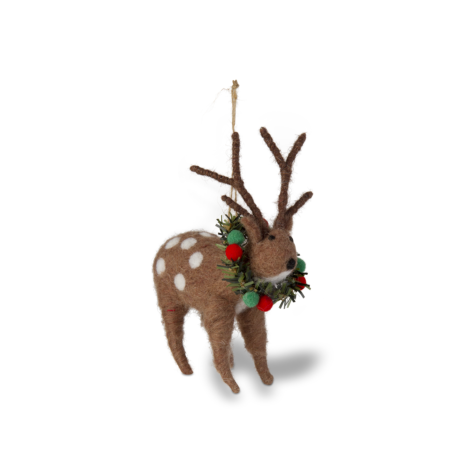 Picture of REINDEER W/ WREATH ORNAMENT
