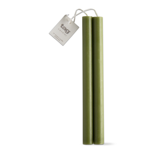 Picture of 10" STRAIGHT CANDLES SET/2 OLIVE