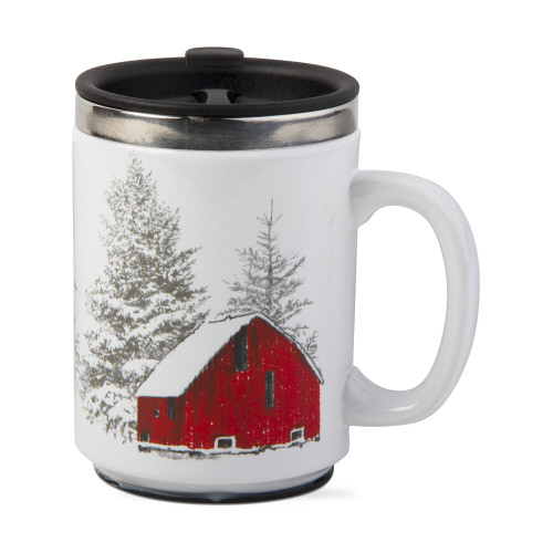 Picture of BARN W TREES INSULATED MUG