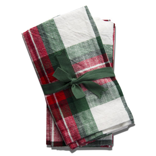 Picture of FESTIVE PLAID NAPKIN SET/4