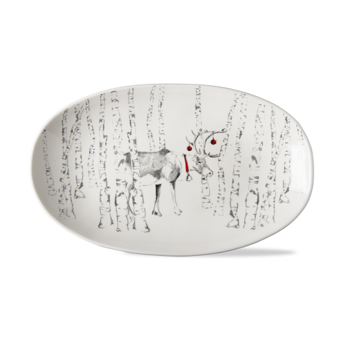 Picture of WINTER SKETCHES STAG SERV BOWL