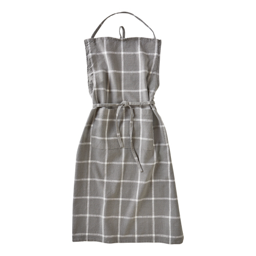 Picture of TAG CLASSIC CHECK SLUB APRON GRAY