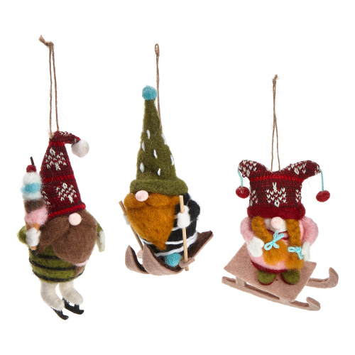 Picture of SPORTY GNOMIES ORNAMENT ASMT/3