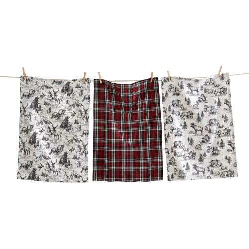 Picture of WOODLAND ANIMALS DISHTOWEL S/3