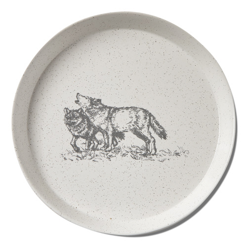 Picture of WINTER SKETCH WOLF APP PLATE