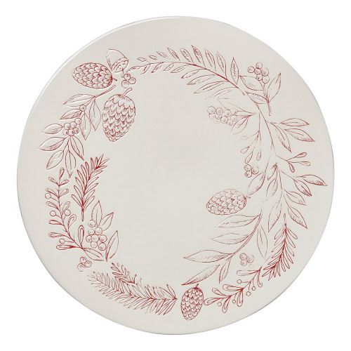 Picture of TIS SEASON WREATH CAKE PLATE