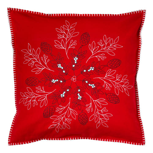 Picture of SNOWFLAKE PINECONE PILLOW