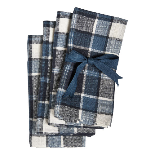 Picture of MIRAGE PLAID NAPKIN SET/4