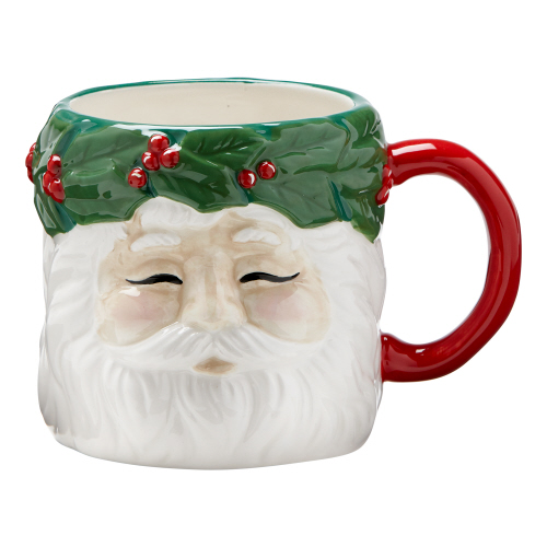 Picture of VINTAGE SANTA W/ WREATH MUG