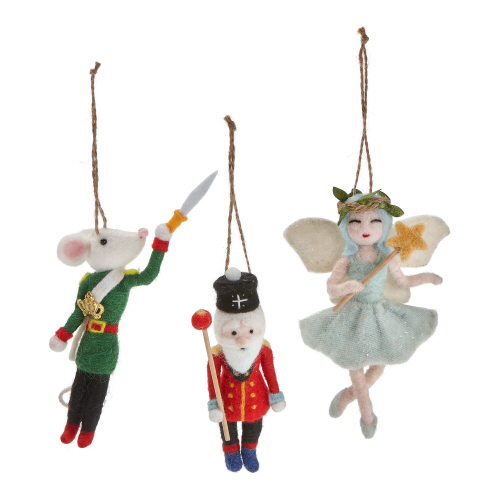 Picture of NUTCRACKER FELT ORNM ASMT/3