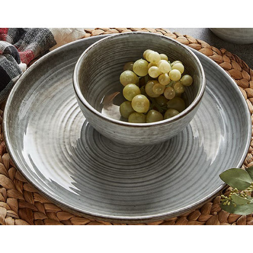 Picture of LOFT REACTIVE GLAZE DINNER PLATE LT GRAY