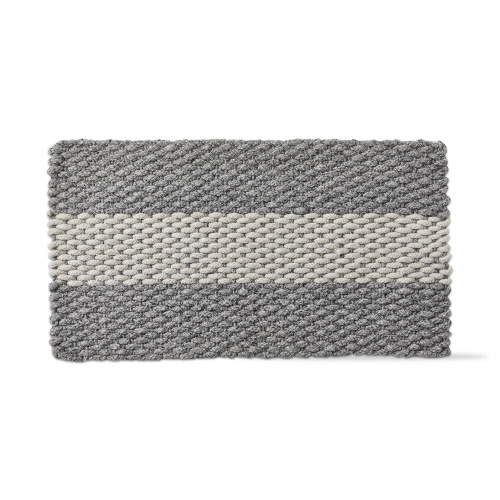 Picture of HANDWOVEN DOORMAT GREY STRIPES