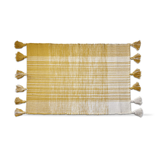 Picture of TASSEL PLAID RUG YELLOW