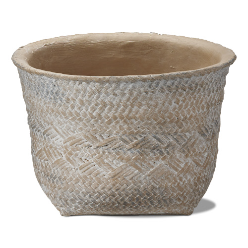 Picture of TULUM CEMENT BASKET PLANTER LG