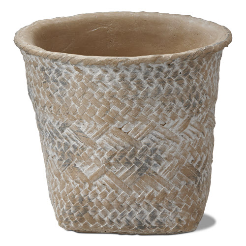 Picture of TULUM CEMENT BASKET PLANTER SM