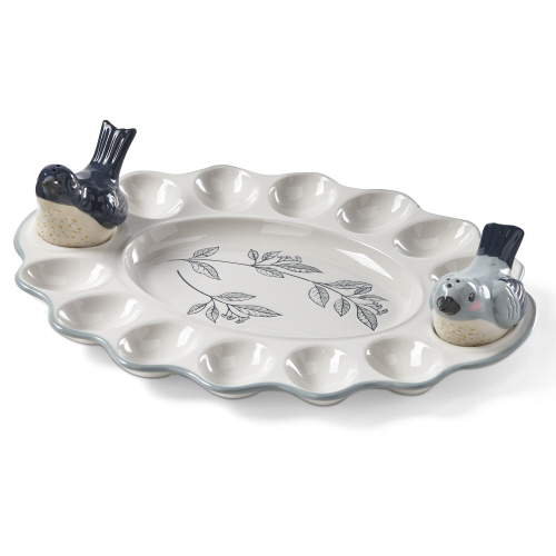 Picture of SONGBIRDS EGG PLATTER & S&P SET