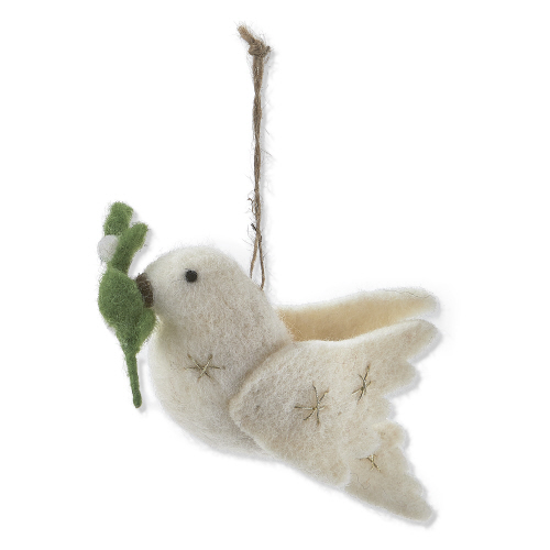 Picture of DOVE WITH SPRIG ORNAMENT