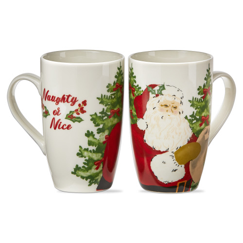 Picture of NAUGHTY OR NICE VINTAGE SANTA MUG
