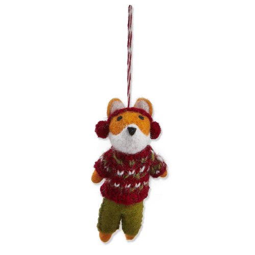 Picture of FOX W/ EARMUFFS & VEST ORNAMENT