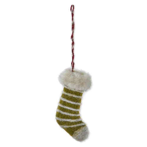 Picture of STRIPED STOCKING ORNAMENT