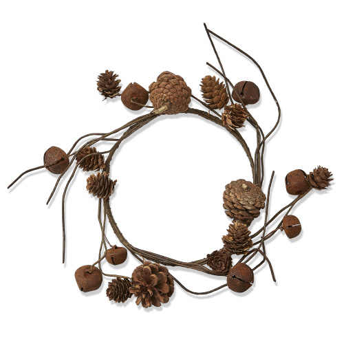 Picture of PINECONE AND BELL WREATH LARGE
