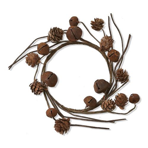 Picture of PINECONE AND BELL WREATH SMALL