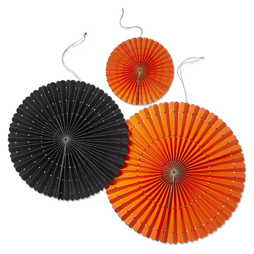 Picture of HALLOWEEN PAPER FANS DECOR S/3