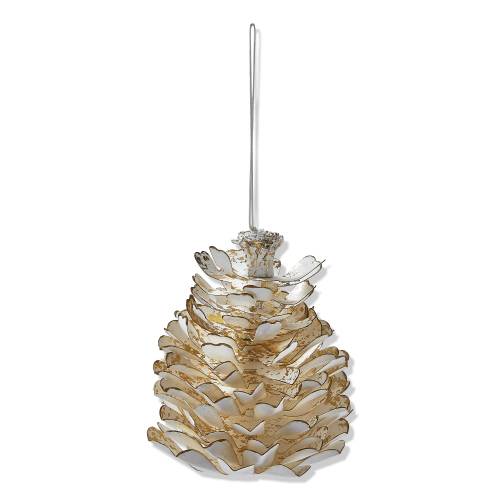 Picture of PAPER PINECONE DECOR WHITE