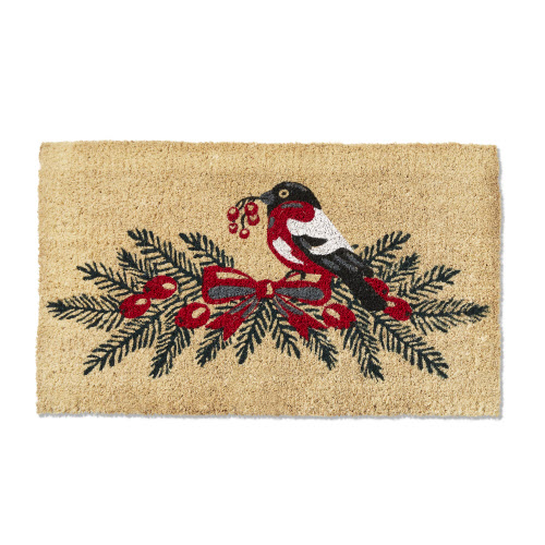 Picture of BIRD ON SPRIG W/ BERRIES COIR MAT