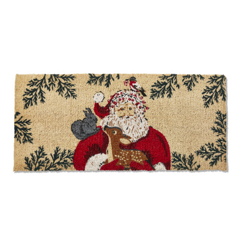 Picture of WOODLAND SANTA W/ FRNDS EST COIR MAT