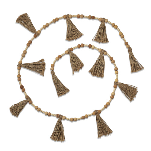 Picture of BEAD & JUTE TASSEL GARLAND BEIGE