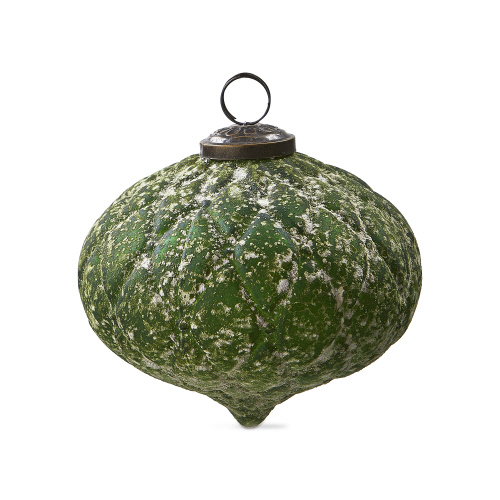 Picture of ANTIQUED GREEN DIAMOND ORNAMENT 5 IN