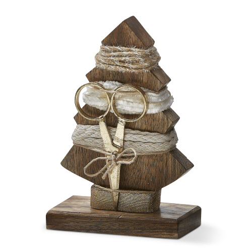 Picture of TREE RIBBON S/4 & SCISSOR SET CHAMPAGNE