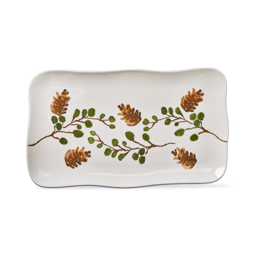 Picture of PINECONE SPRIG RECT PLATTER