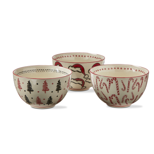 Picture of DANCING SANTA SNACK BOWL ASMT/3