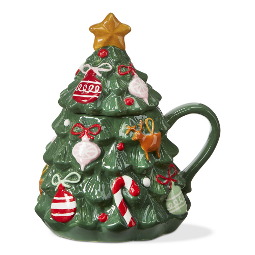 Picture of TREE & TRIMMINGS LIDDED MUG