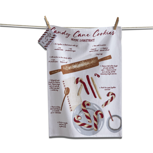 Picture of CANDY CANE COOKIES RECIPE DISHTOWEL