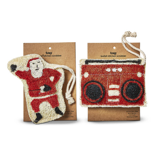 Picture of SANTA BOOM BOX LOOFAH ASMT/2