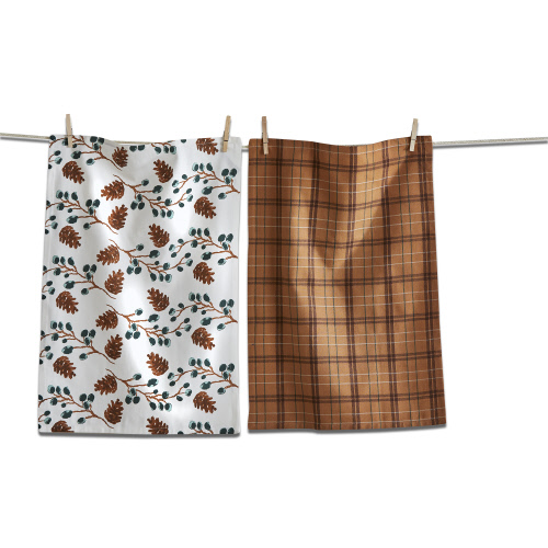 Picture of PINECONE SPRIG DISHTOWEL S/2
