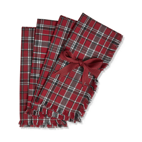 Picture of WINTER SKETCHES NAPKIN S/4 RED