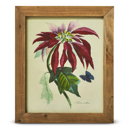 Picture of POINSETTIA VINTAGE WALL ART