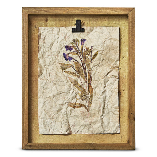 Picture of WILDFLOWER SHADOW BOX WALL ART PLUM