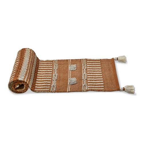Picture of BIANCA TUFTED & TASSELD RUNNER BEIGE