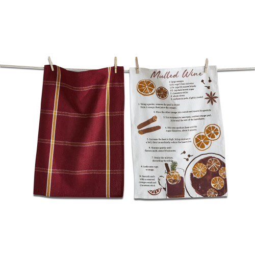 Picture of MULLED RECIPE DISHTOWEL S/2